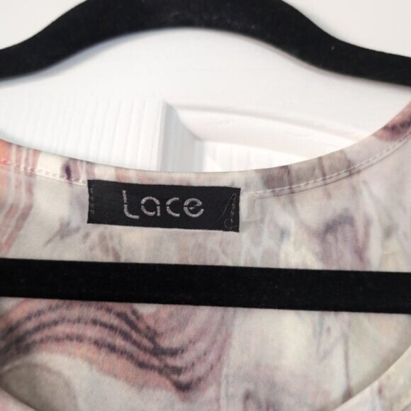 Vintage Lace Y2K Artsy Asymmetric Lagenlook Embellished Japanese Floral Dress L - Picture 4 of 7